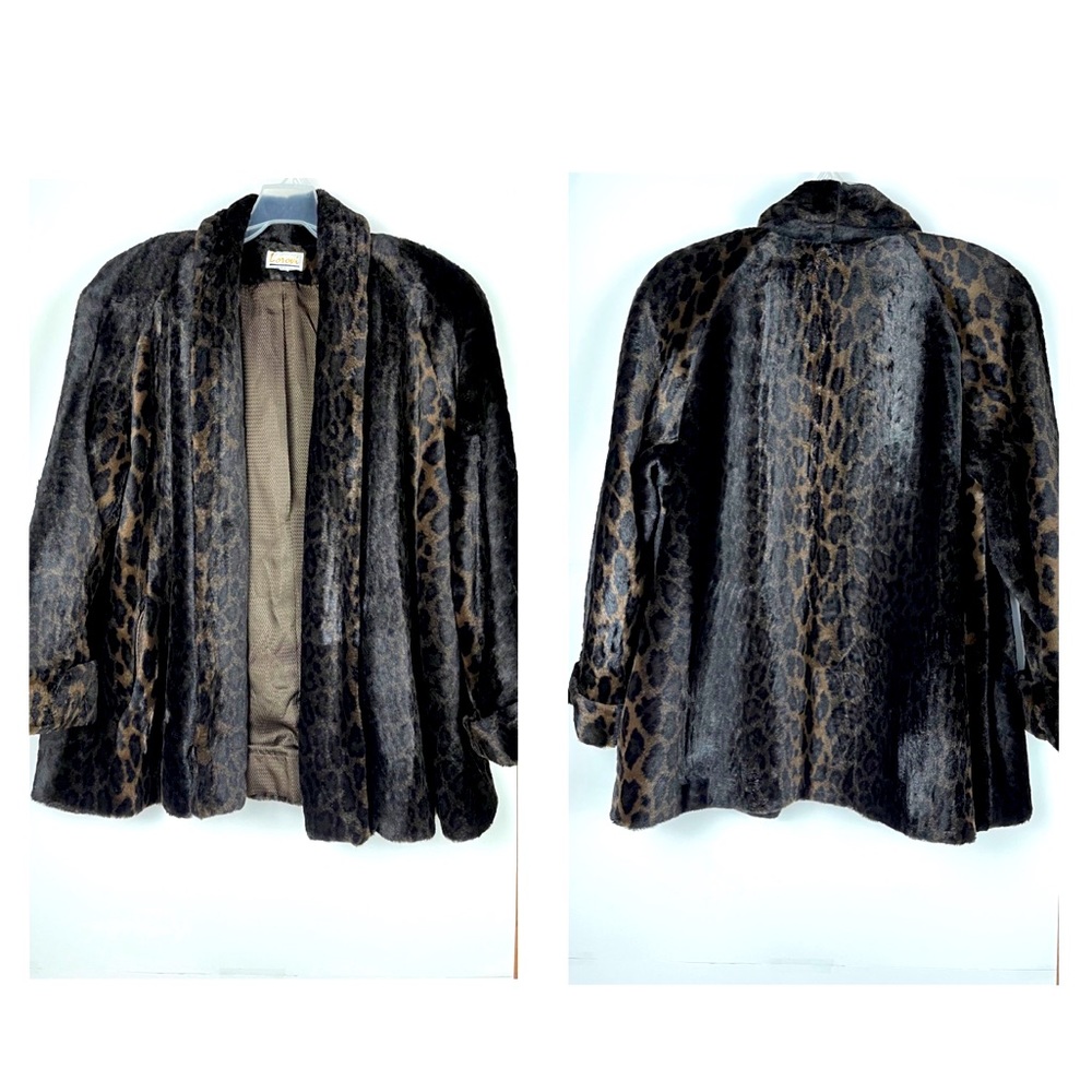 Leopard Print Faux Fur Coat